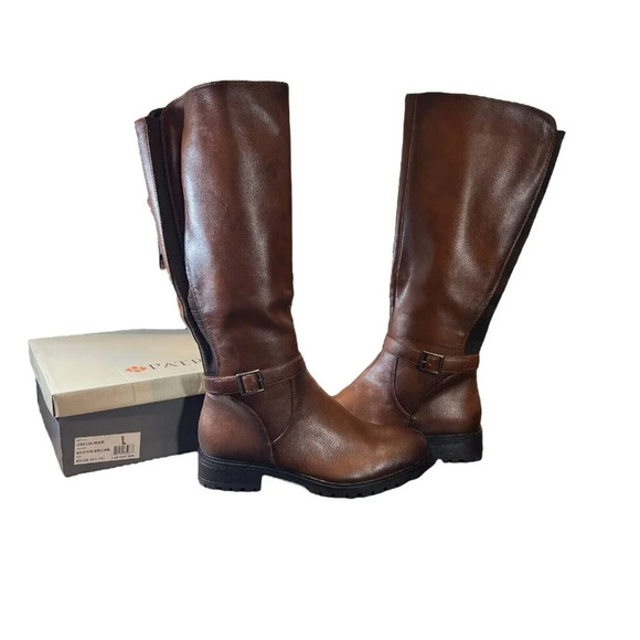 Patricia By Spring Step Riding Boots Chestnut Brown Obelia Size 10.5 - 11 Womens - Picture 1 of 8